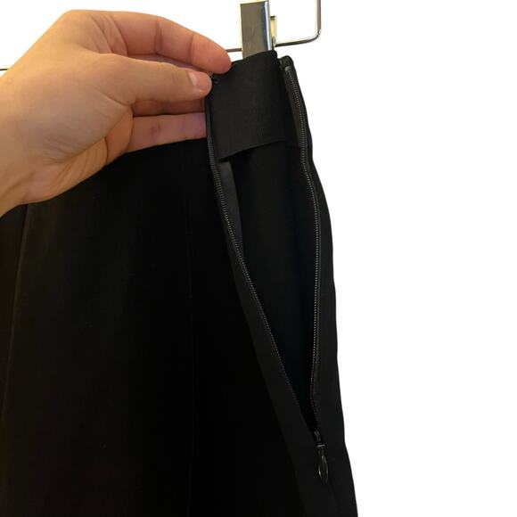 Cinq a Sept Brianne Slit-Leg Trousers High Rise Black Front Pintuck Pant Size 10 - Picture 6 of 14